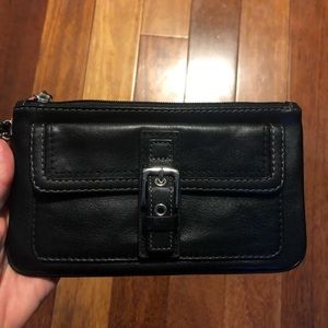 Authentic Coach Black Wristlet